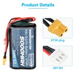 Neue Radio Master 5000mah 7,4 V 2S 37wh Batterie Hohe Kapazität JST-XH XT30 Stecker TX16S TX18S Fernbedienung Transmitter Racing Drone